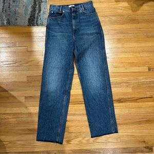 Sandro Raw Hem, Straight Leg Jeans - Size 36